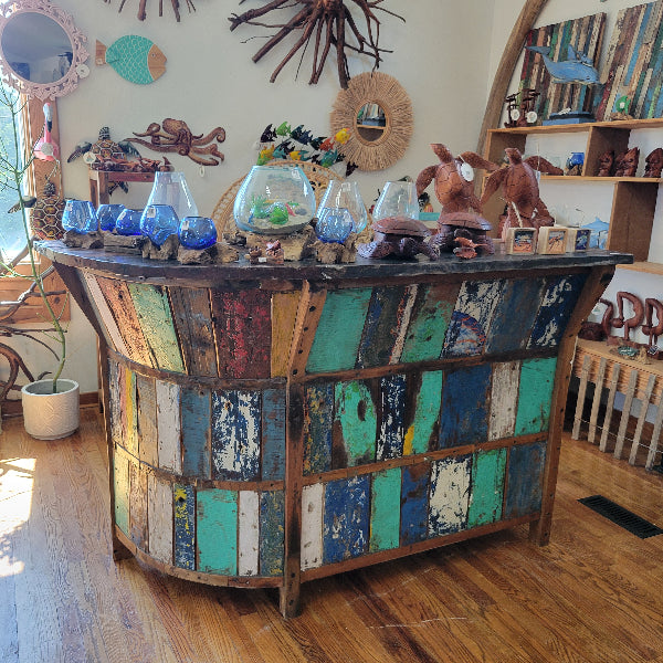 Bar L-Shape Reclaimed Boatwood