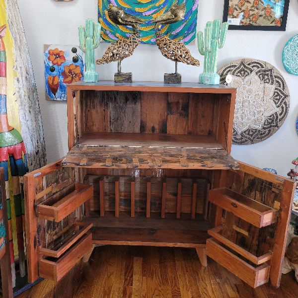 Bar Cabinet Reclaimed Boatwood