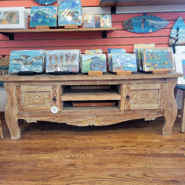 Console-TV Boatwood-Flower Carved
