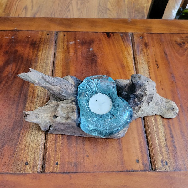 Molten Glass Single Candleholder