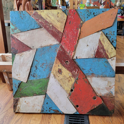 Art Panel Mosaic Reclaimed Boatwood