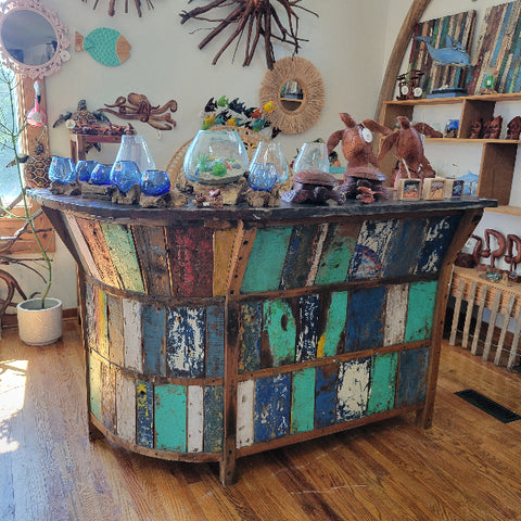 Bar Table Reclaimed Boatwood Standard