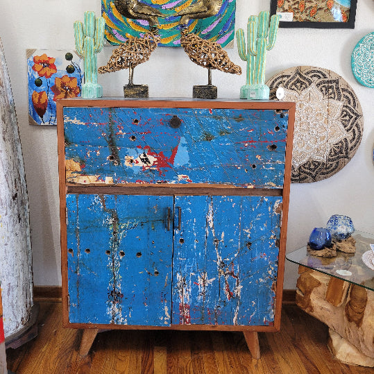 Bar Cabinet Reclaimed Boatwood