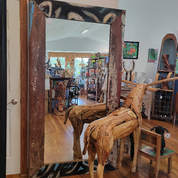 Mirror Full Size Reclaimed Boatwood
