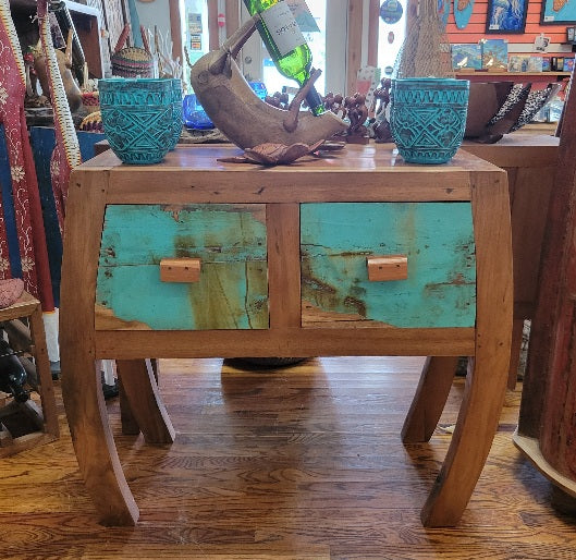 Console Table Boatwood Curve Leg Green