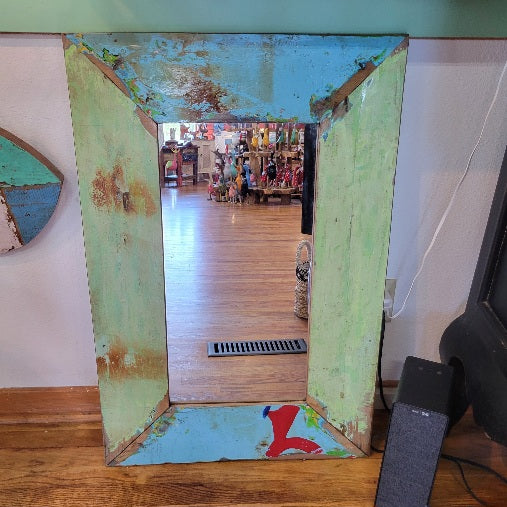 Mirror Plank Reclaimed Boatwood