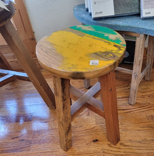 Stool Reclaimed Boatwood